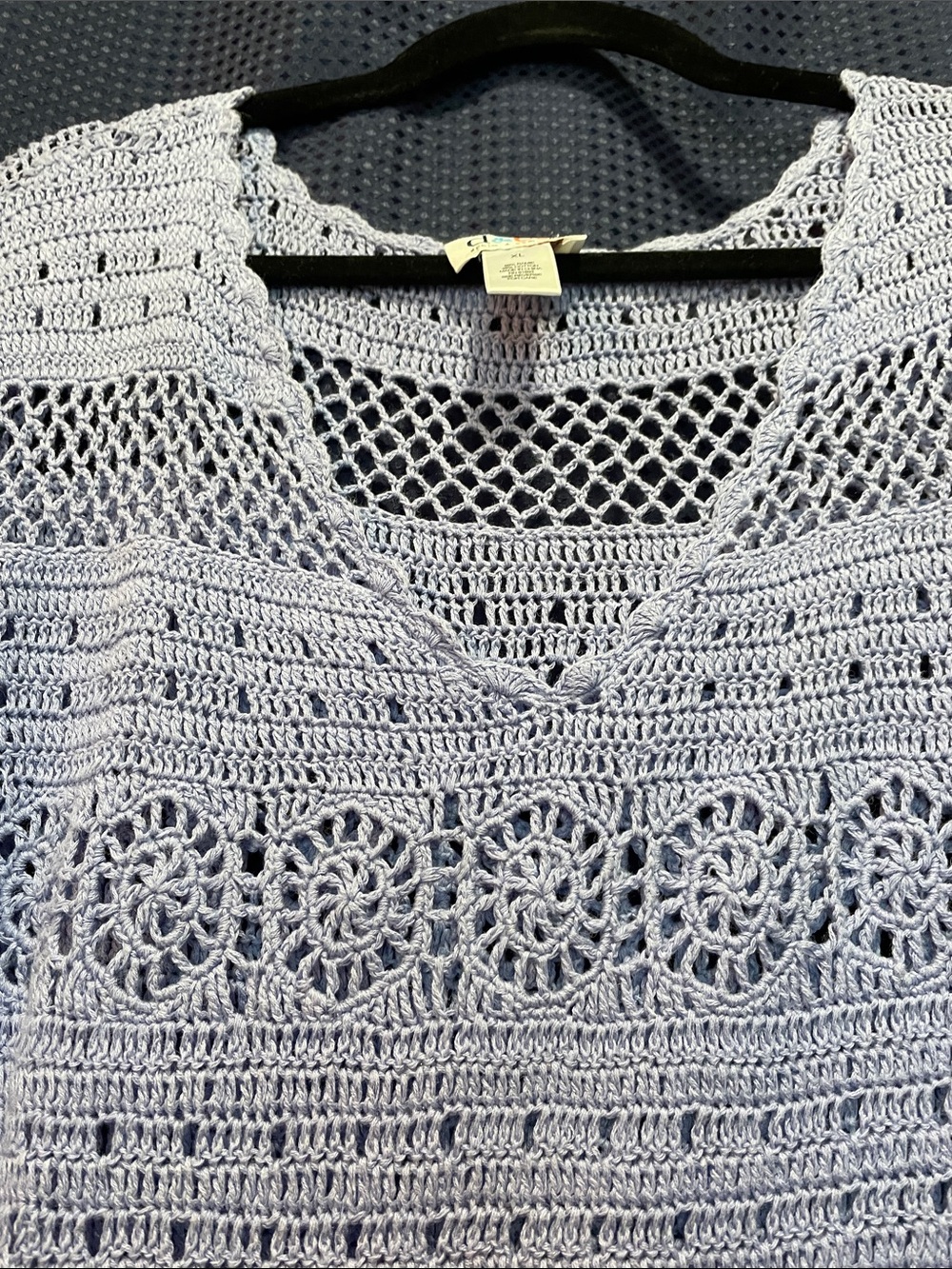 Country Blue Crochet Swim Coverup Tunic - Brand Unknown - Picture 8 of 16